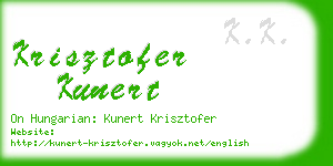 krisztofer kunert business card